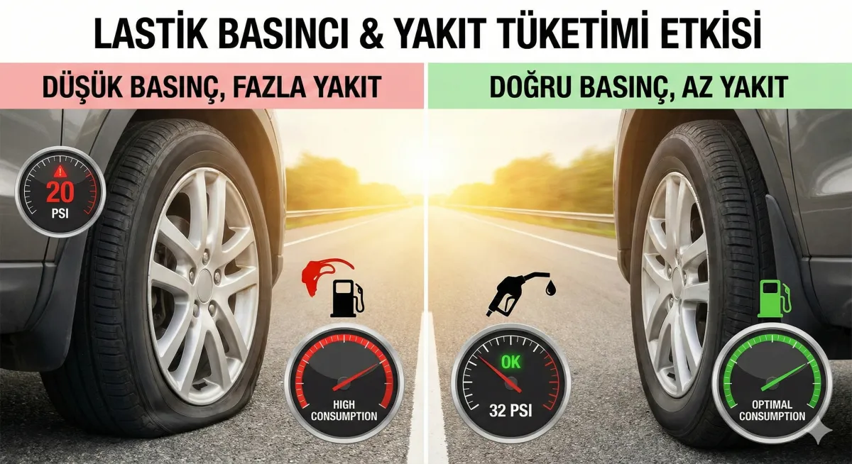 Lastik Basıncı Yakıt Tüketimi Etkisi